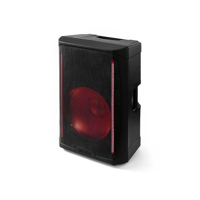 Gemini 15" Active LED Loudspeaker Bluetooth + 3Ch Mixer 1000W red light view