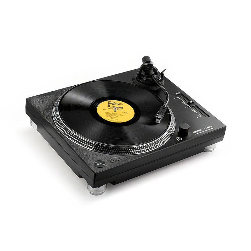 Gemini TT-4000 High Torque Direct Drive Turntable Black front angled view